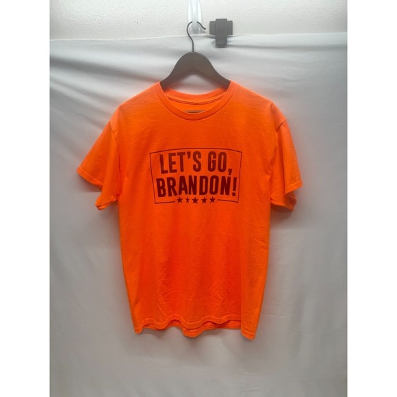 Lets Go Brandon T Shirt Halloween Orange and‎ Black XL Joe Biden - Picture 1 of 4